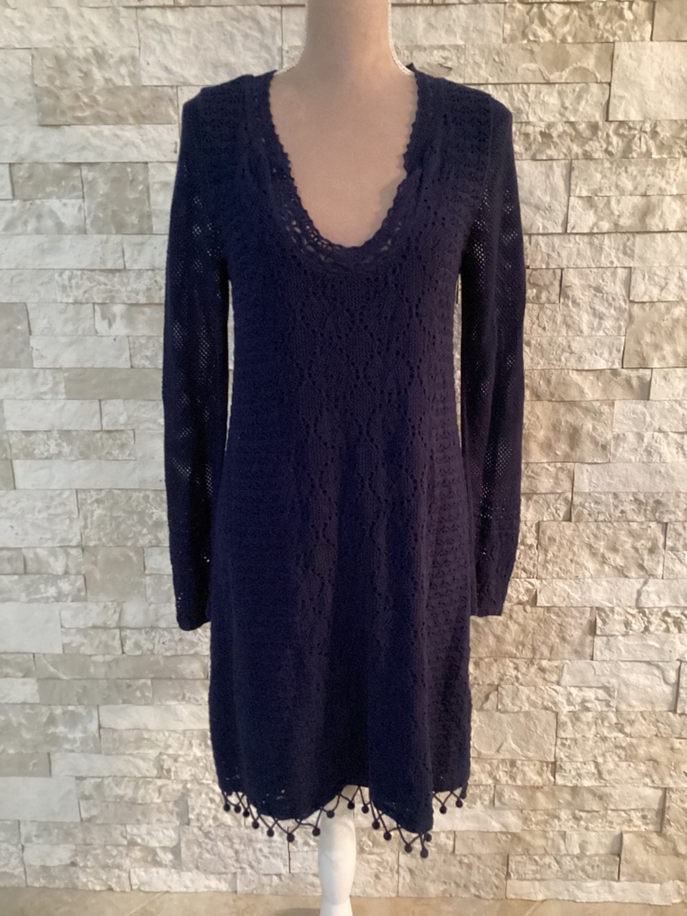 Lilly Pulitzer Athena Crochet Knit Sweater Dress